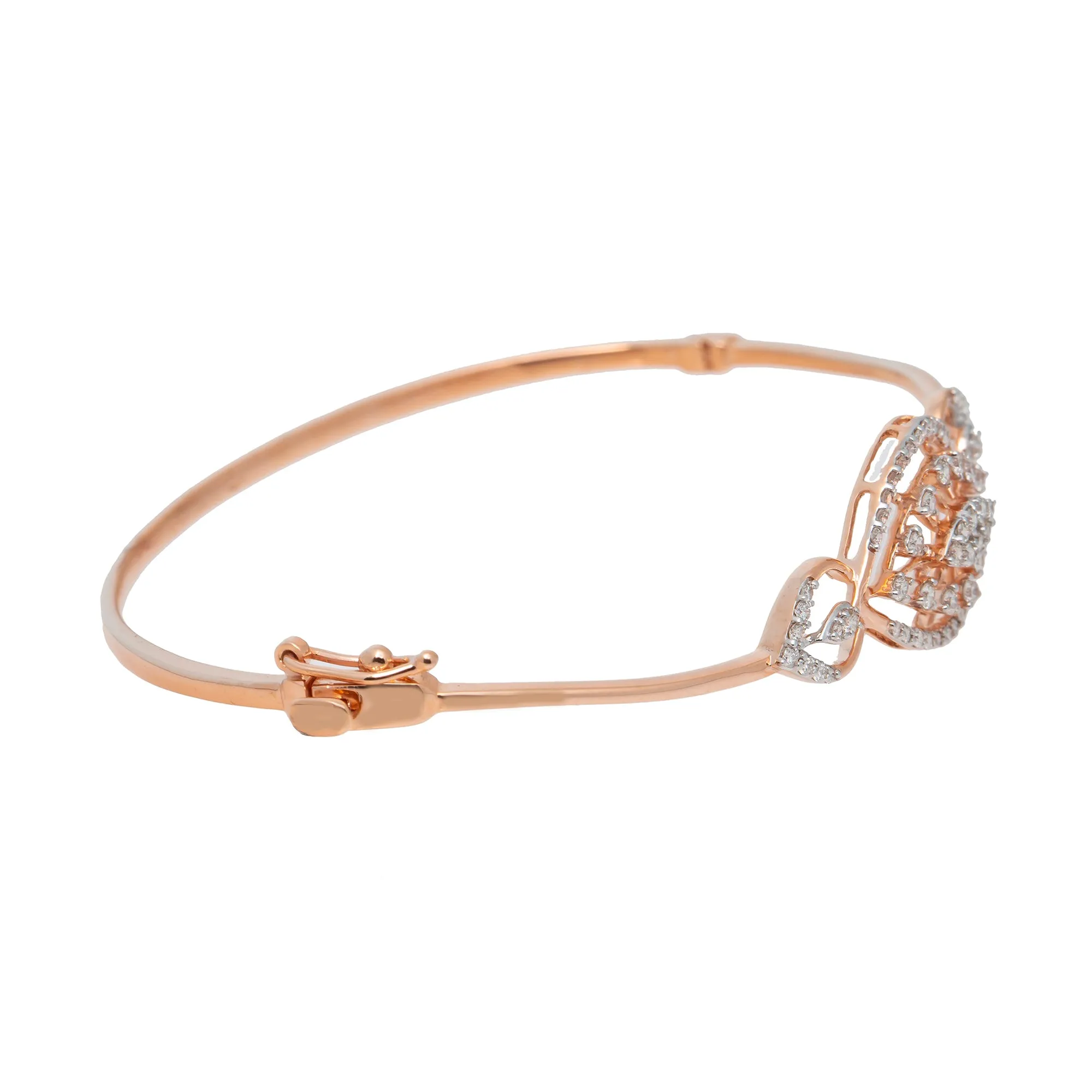 18K Rose Gold & 0.51ct Diamond Bangle (7.9gm)