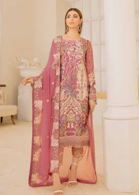 A-407R - Readymade - Ramsha Chevron Chiffon Suit