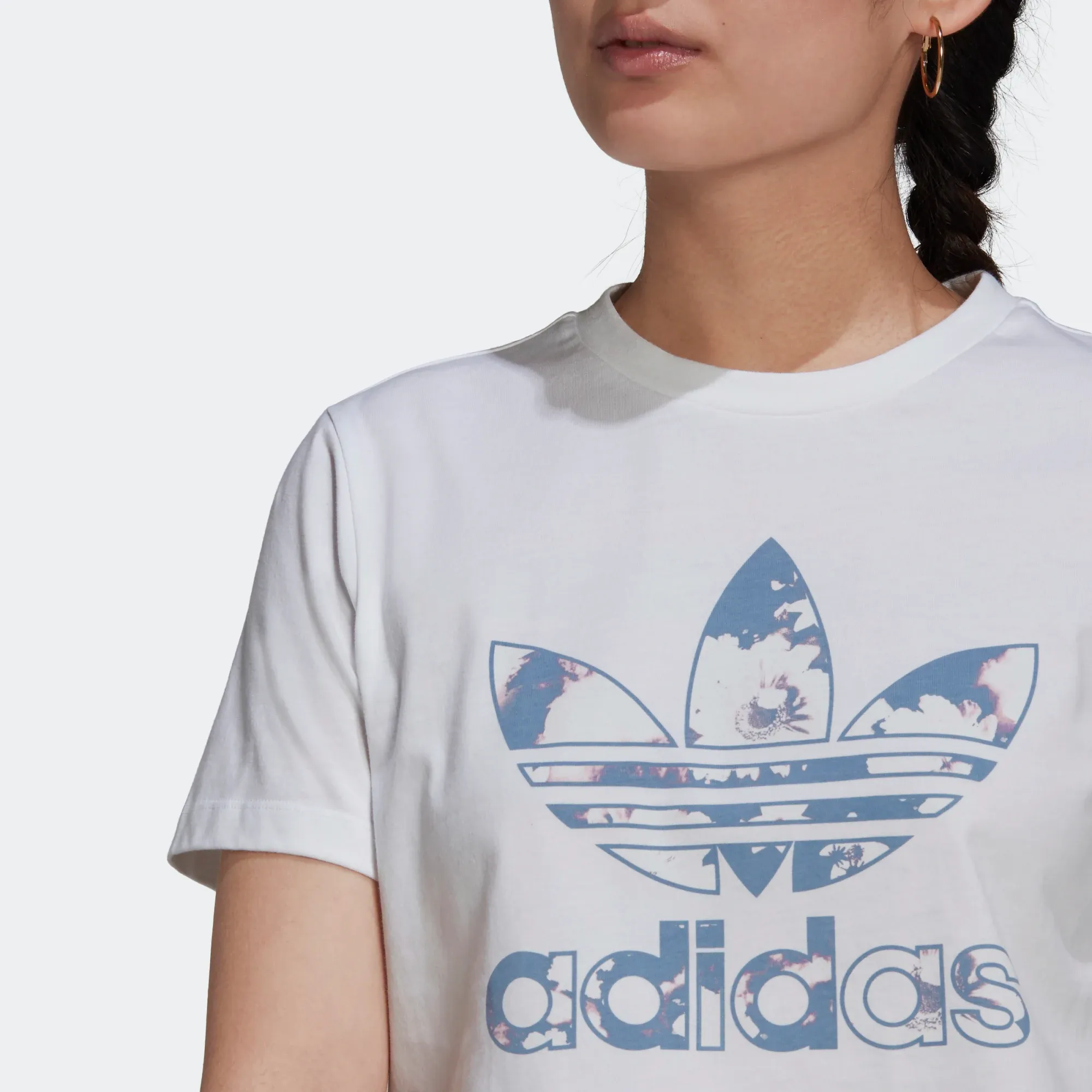 Adidas Women's Tee - White / Ambient Sky