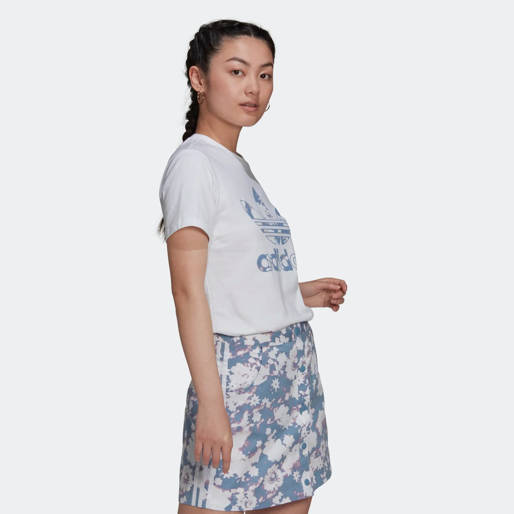 Adidas Women's Tee - White / Ambient Sky