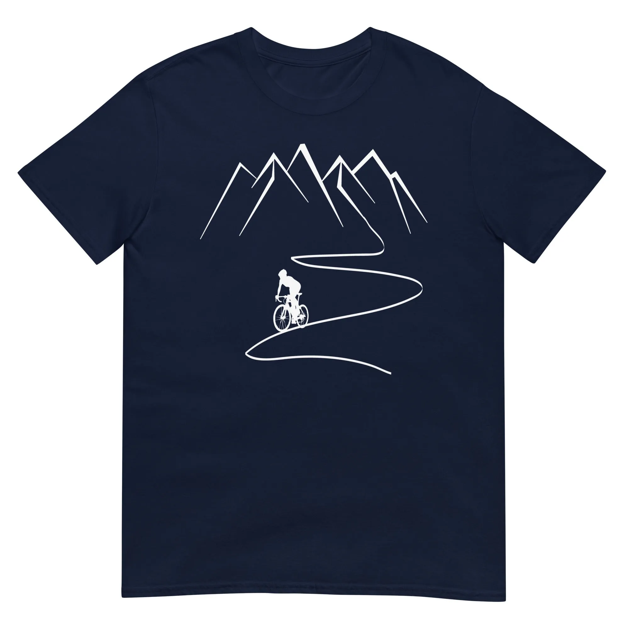 Berge - Kurve Linie - Radfahren - T-Shirt (Unisex)