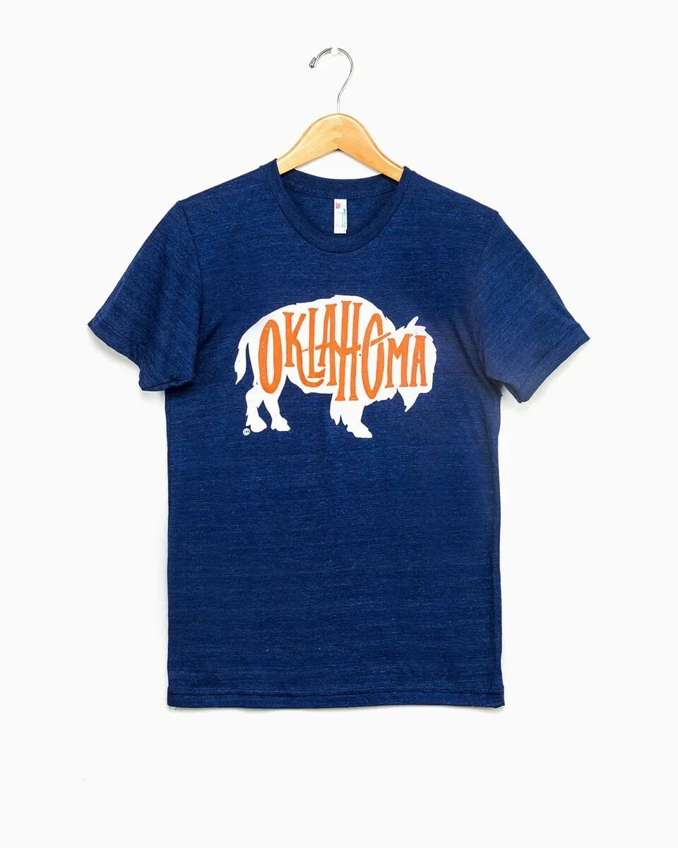 Bison Oklahoma Navy Tee