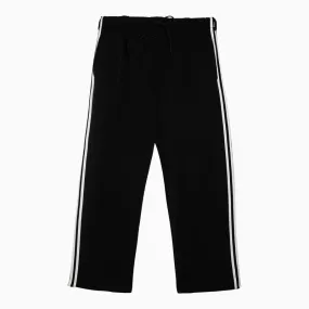 Black And White Track Trousers With Logo