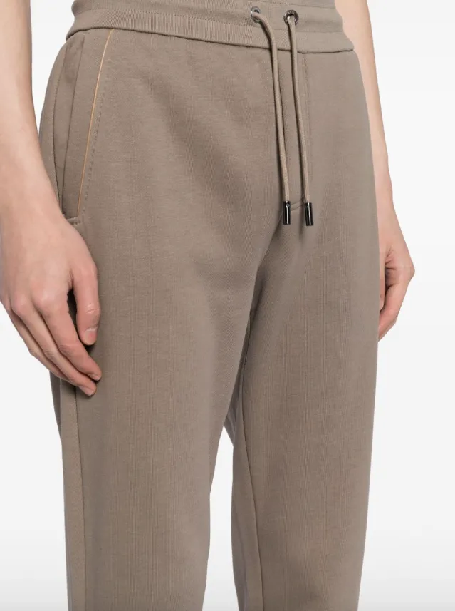 BOSS drawstring-waist cotton-blend track pants