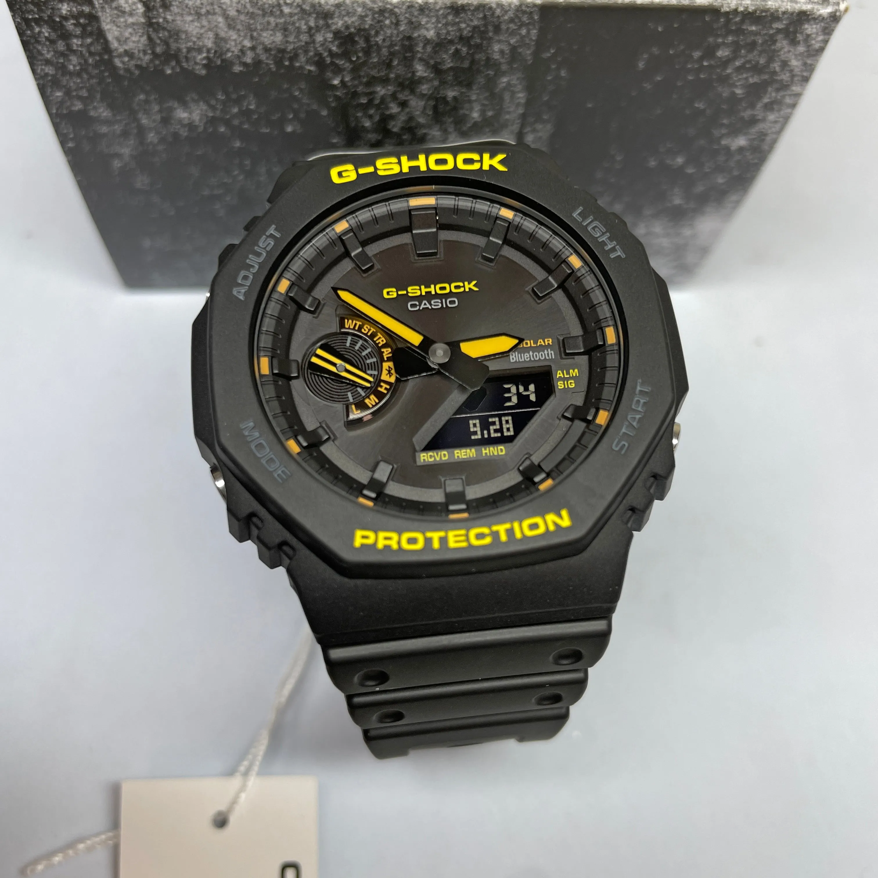 Casio G-Shock Caution Yellow Solar Bluetooth 2100 CasiOak GAB2100CY-1A Watch