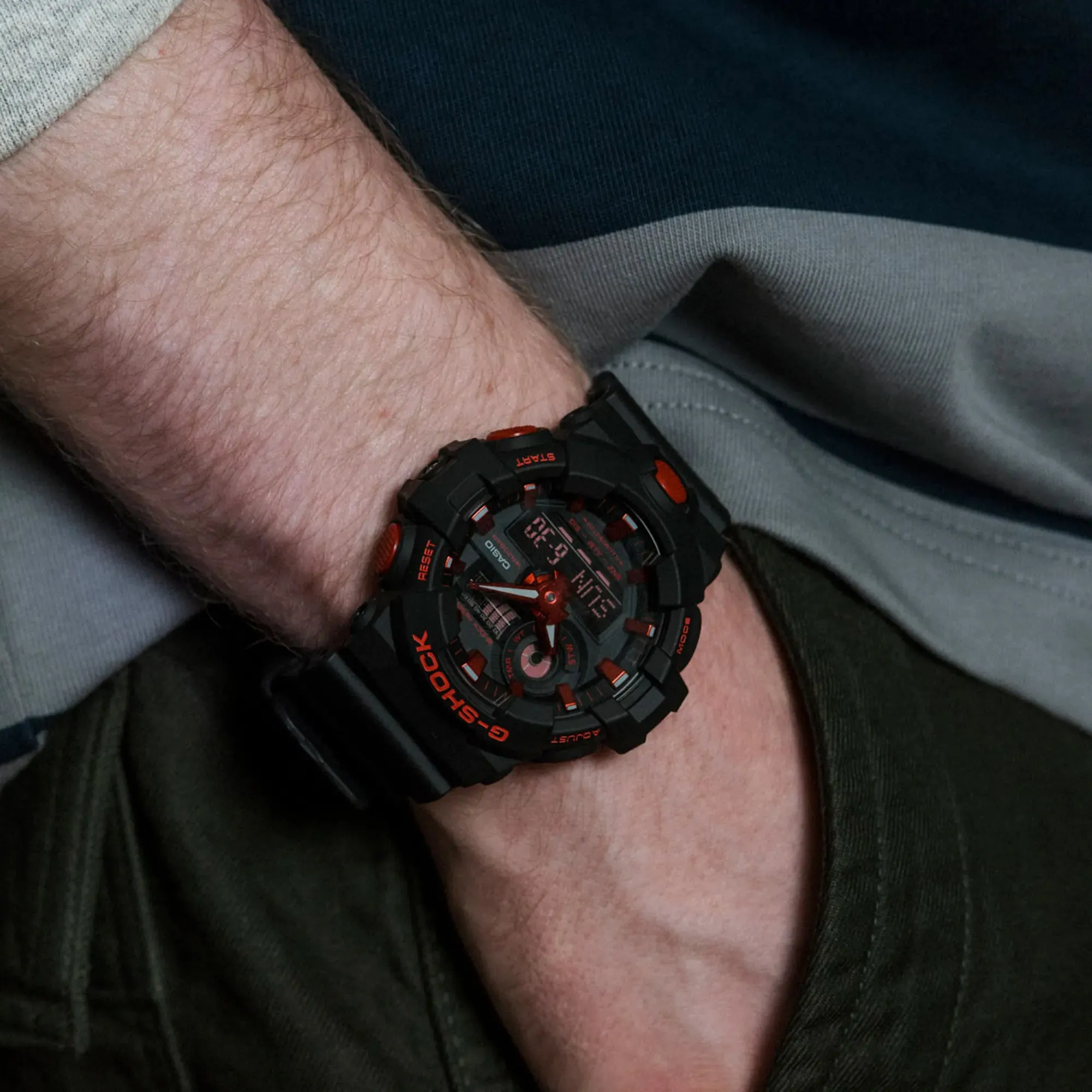 CASIO G-SHOCK GA700BNR-1A Ignite Red & Black Watch