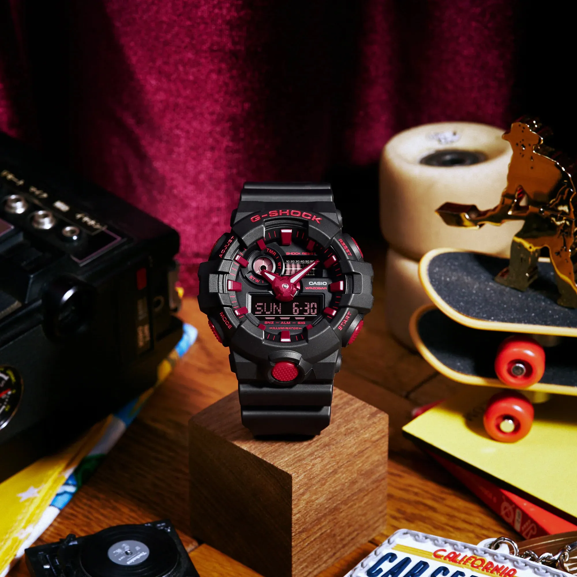 CASIO G-SHOCK GA700BNR-1A Ignite Red & Black Watch