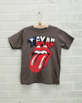 Children's Rolling Stones Texas Flag Rocker Off Black Tee