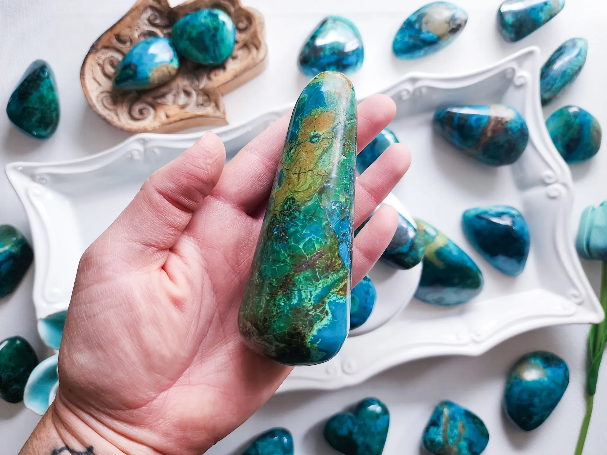 Chrysocolla Free Form Palm  || Peru