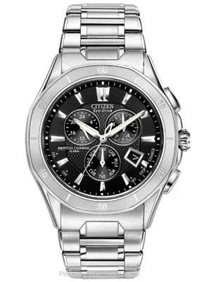 Citizen Mens Signature Octavia Perpetual Calendar Chrono - Steel - Black Dial