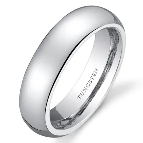 Classy 5mm Dome Style Womens Tungsten Band Size 5.5