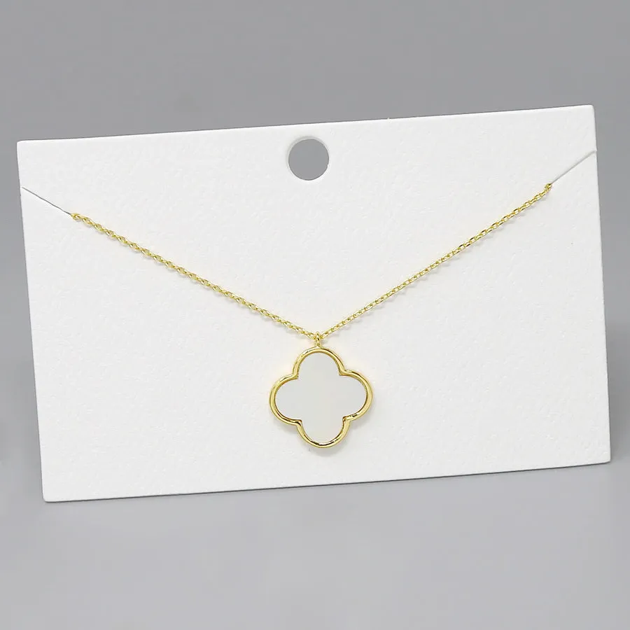 Clover Pendant Gold Dipped Necklace