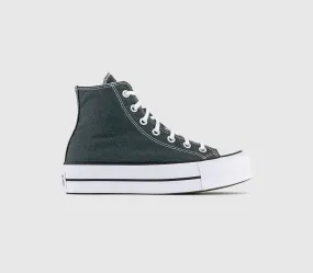 Converse All Star Lift Hi Secret Pines White Black