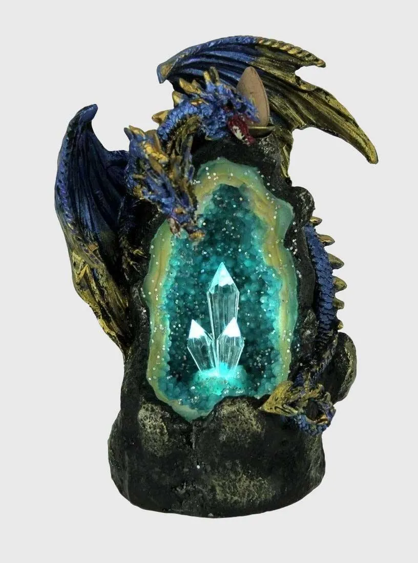 Crystal Cavern Dragon LED Backflow Incense Burner Nightlight