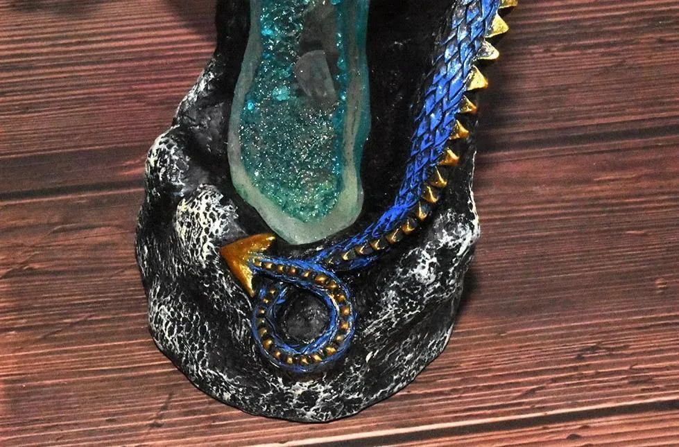 Crystal Cavern Dragon LED Backflow Incense Burner Nightlight