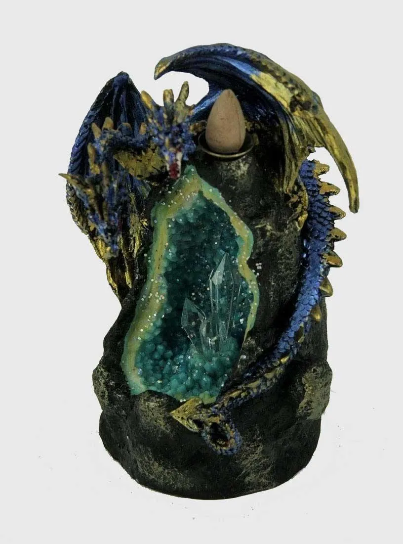 Crystal Cavern Dragon LED Backflow Incense Burner Nightlight