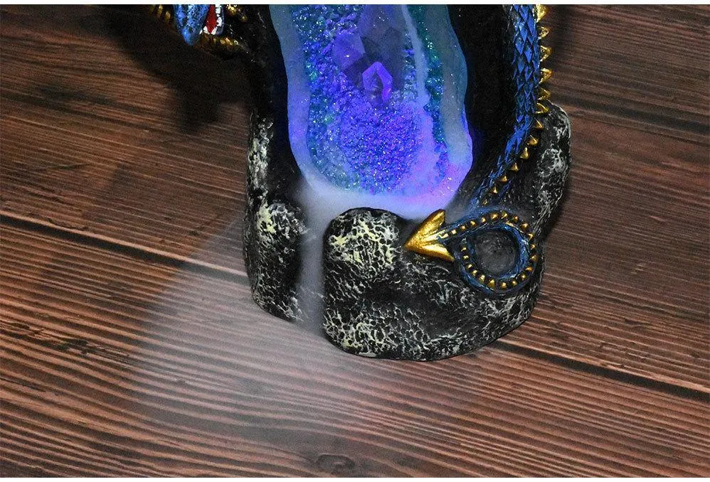 Crystal Cavern Dragon LED Backflow Incense Burner Nightlight