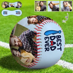 Custom Photo Best Dad Ever Baseball Personalized Baseball Gift for Any Baseball Fan