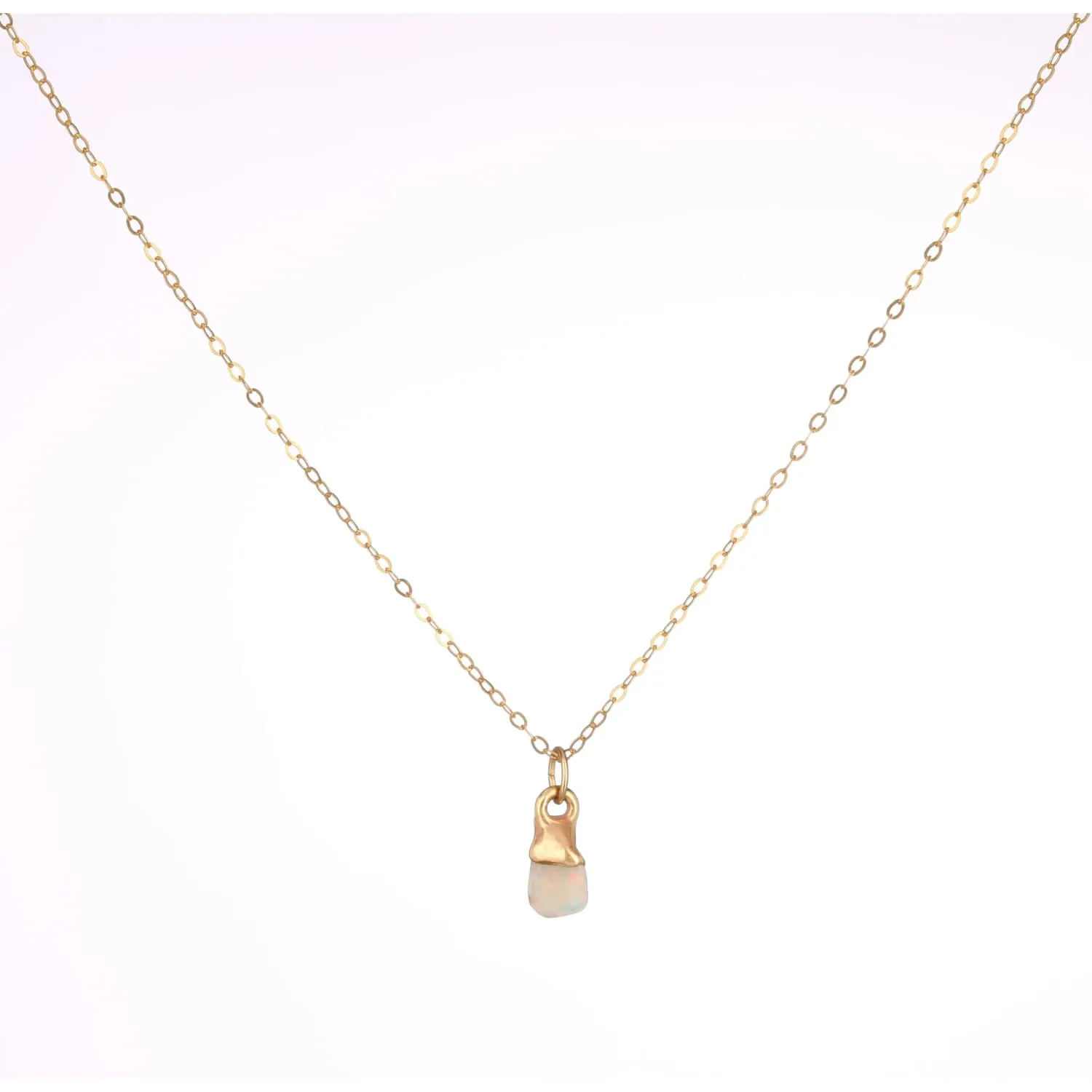 Dainty Raw Opal Necklace