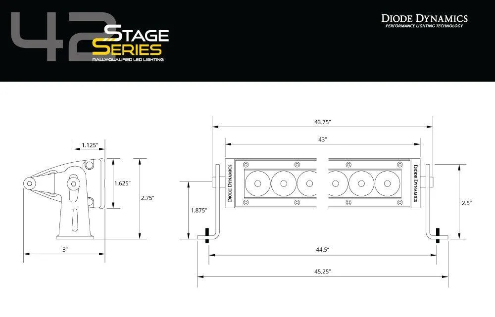 Diode Dynamics Stage Series 42" Amber Light Bar