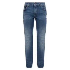 DOLCE & GABANNA D&G PLAQUE STONEWASHED SKINNY FIT JEANS