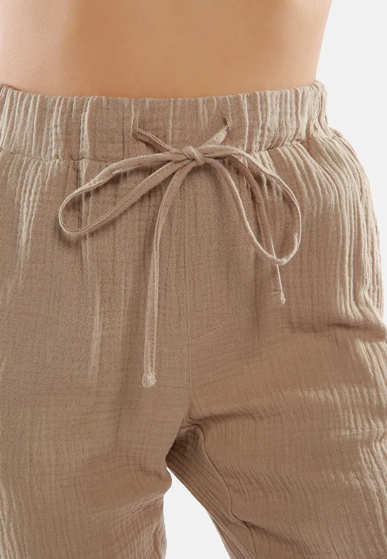 Drawstring Narrow Bottom Summer Pants By Ruw