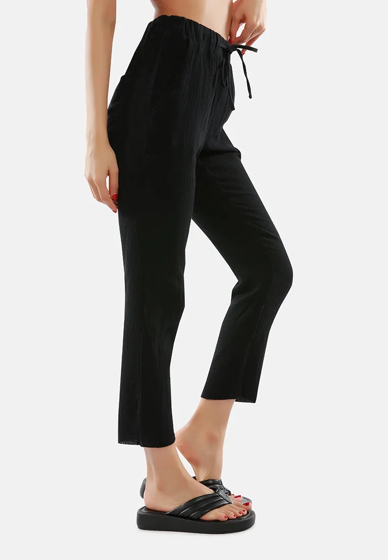 Drawstring Narrow Bottom Summer Pants By Ruw