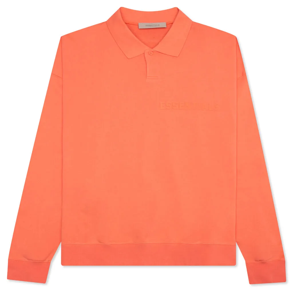 Essentials L/S Polo - Coral