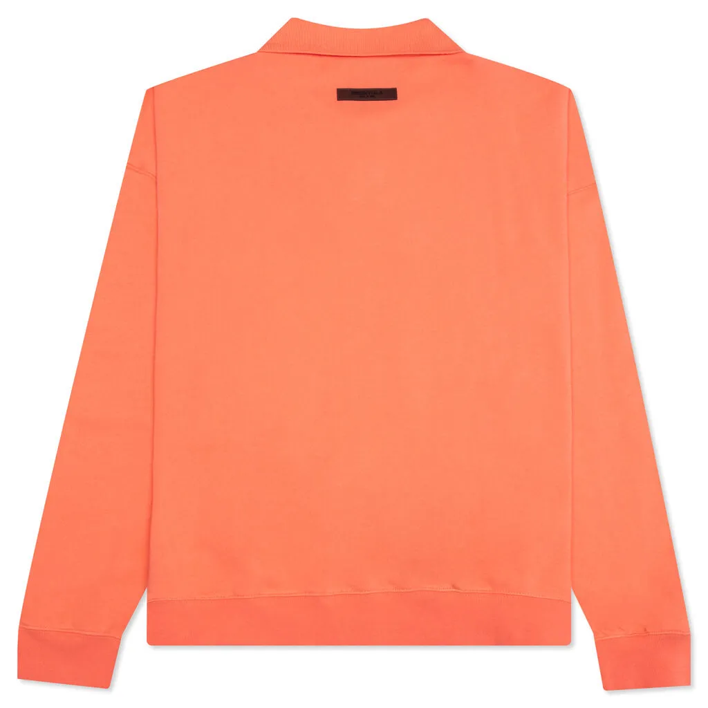 Essentials L/S Polo - Coral