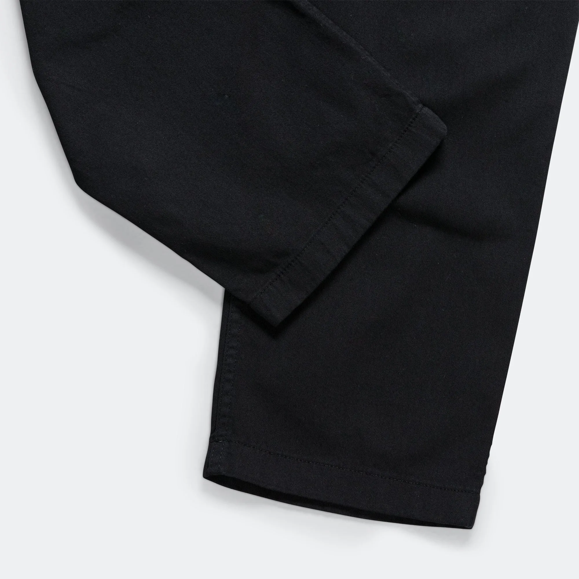 Ezra Relaxed Organic Stretch Twill Trouser - Black