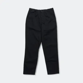 Ezra Relaxed Organic Stretch Twill Trouser - Black