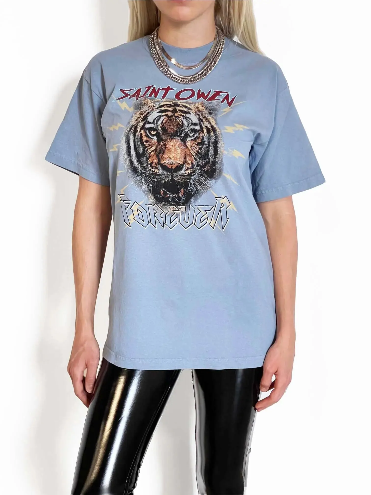 FOREVER TIGER TEE | Baby Blue