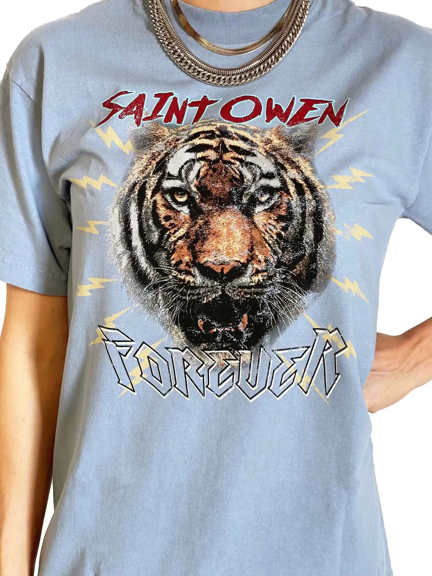 FOREVER TIGER TEE | Baby Blue