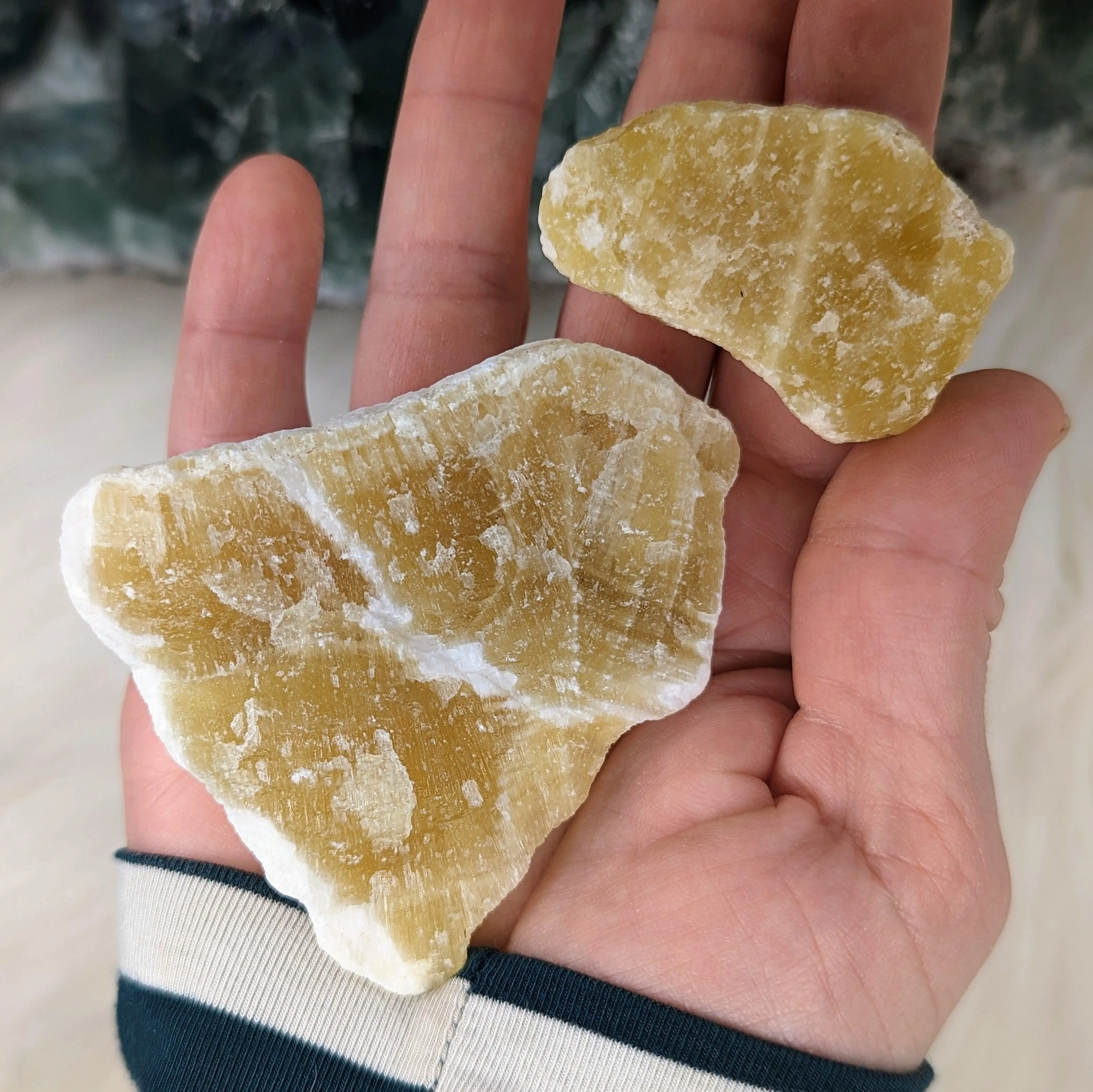 Frosty Pineapple Calcite ~ Set of 2 from Mexico