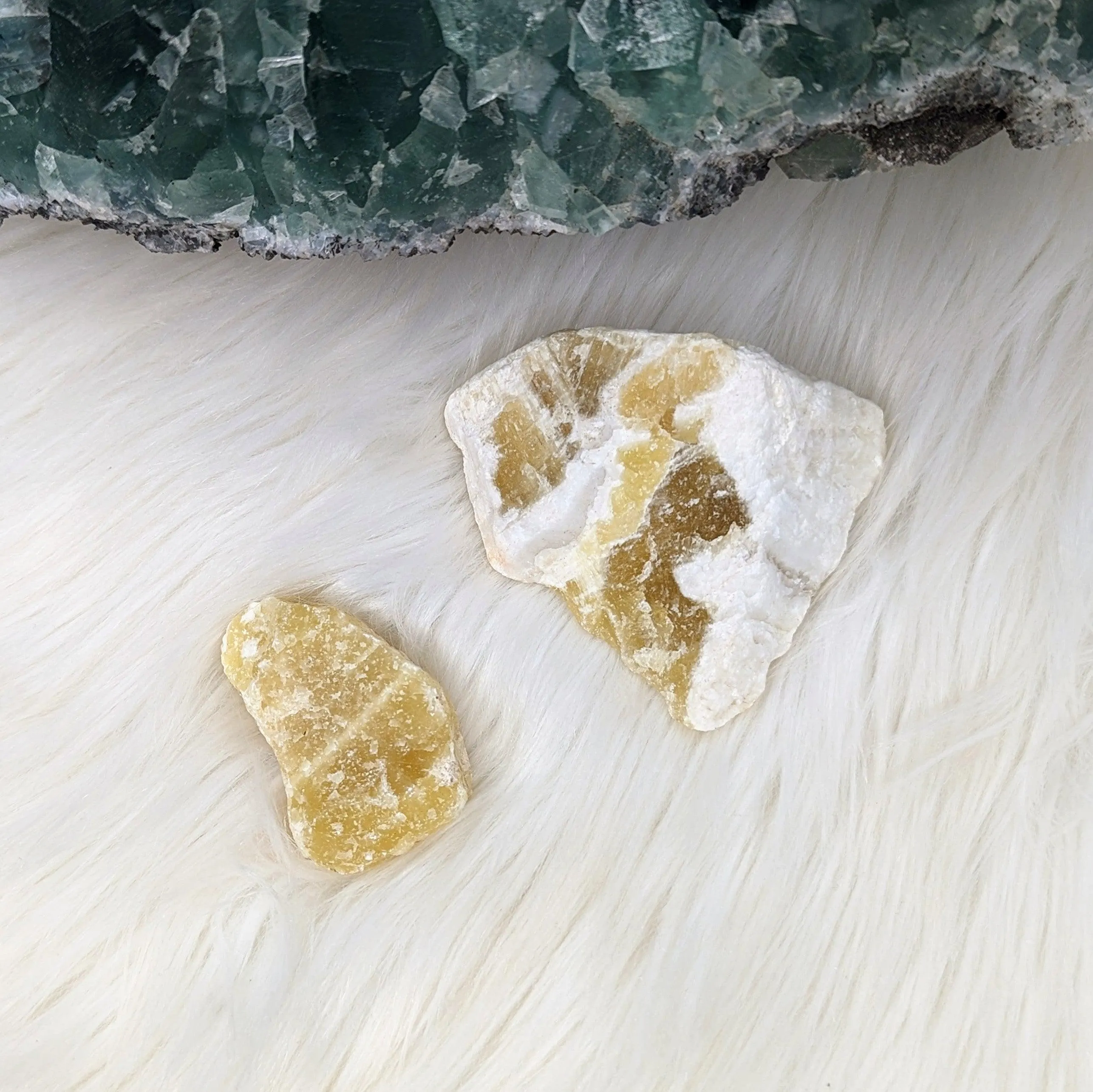 Frosty Pineapple Calcite ~ Set of 2 from Mexico