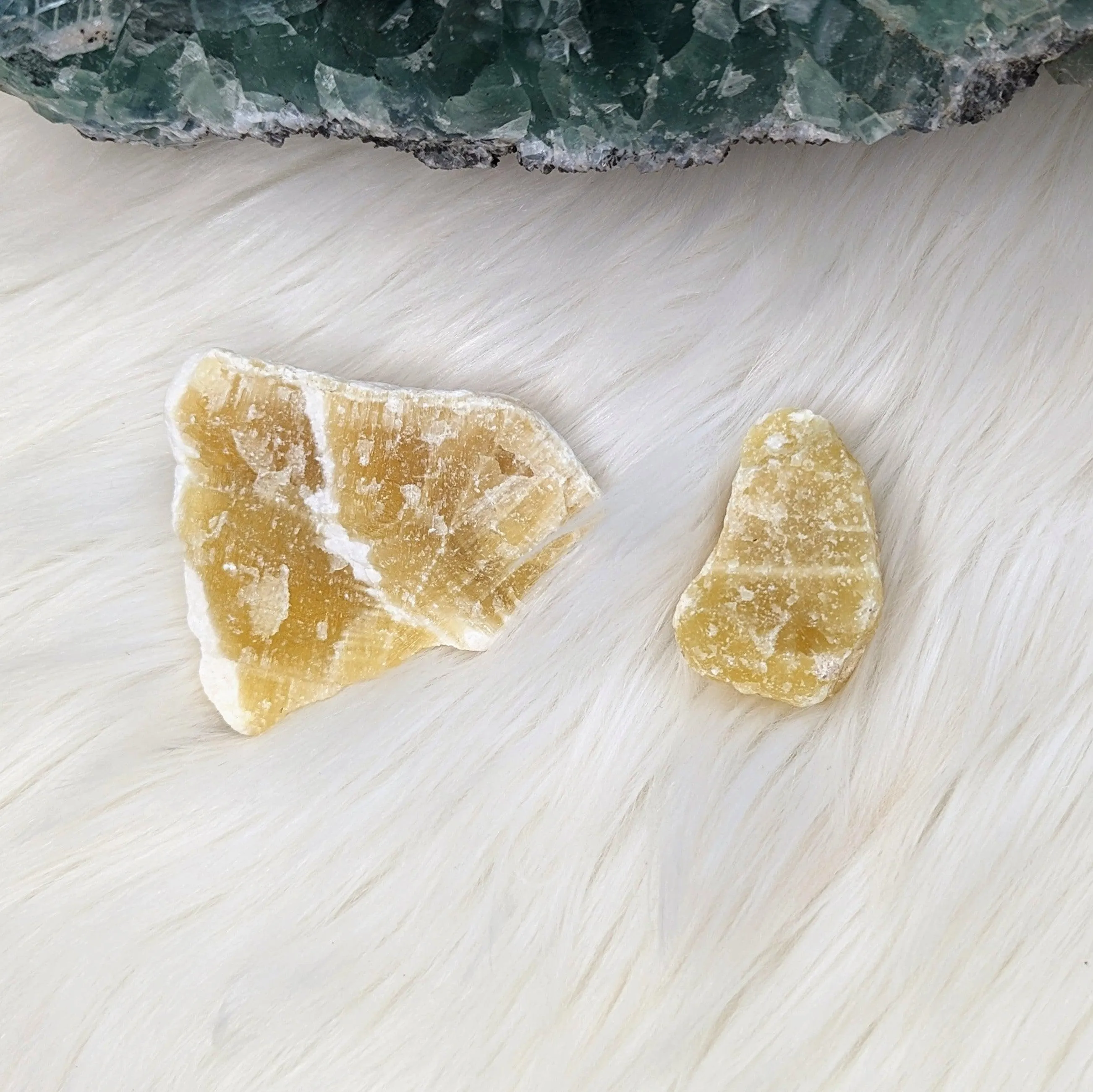 Frosty Pineapple Calcite ~ Set of 2 from Mexico