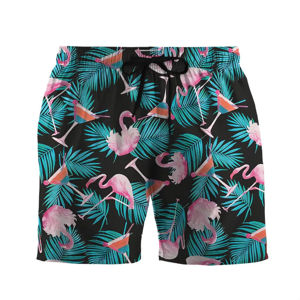 Gearhuman 3D Martini Flamingo Shorts