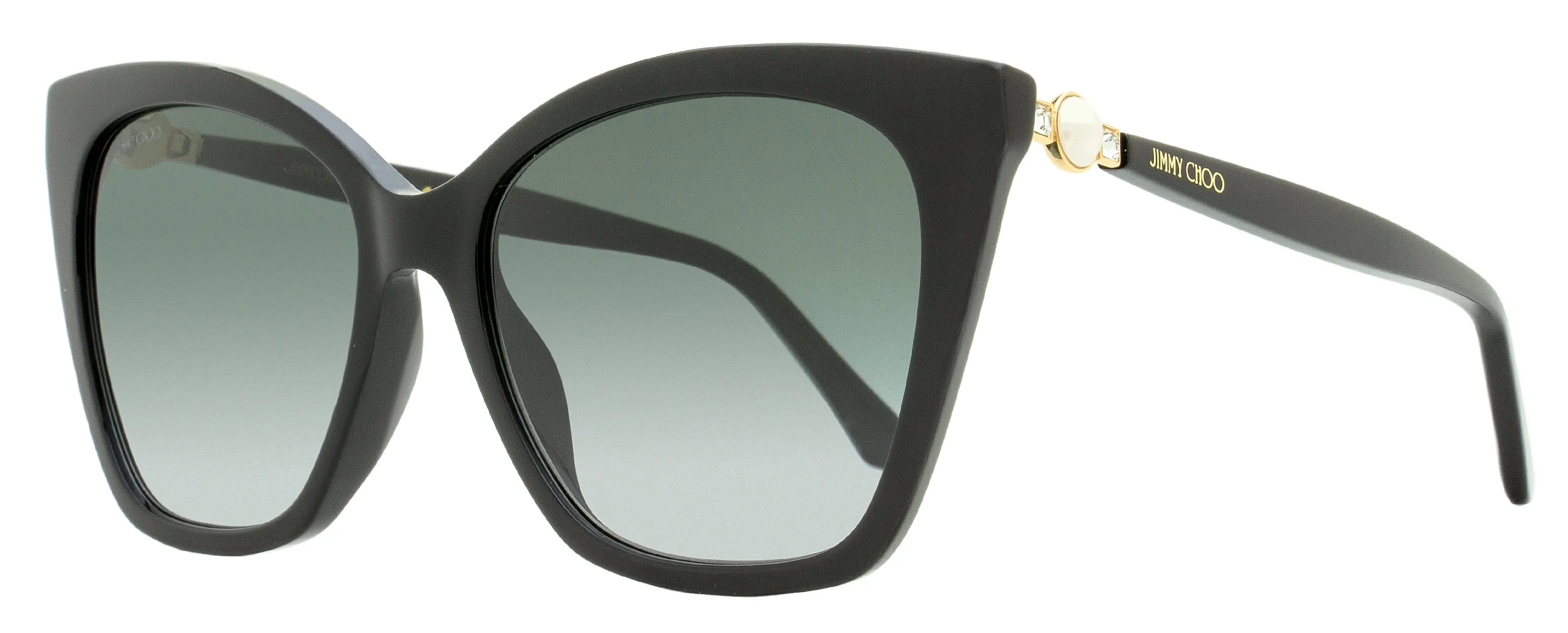 Jimmy Choo Women's Cat Eye Sunglasses Rua /G 8079O Black 56mm