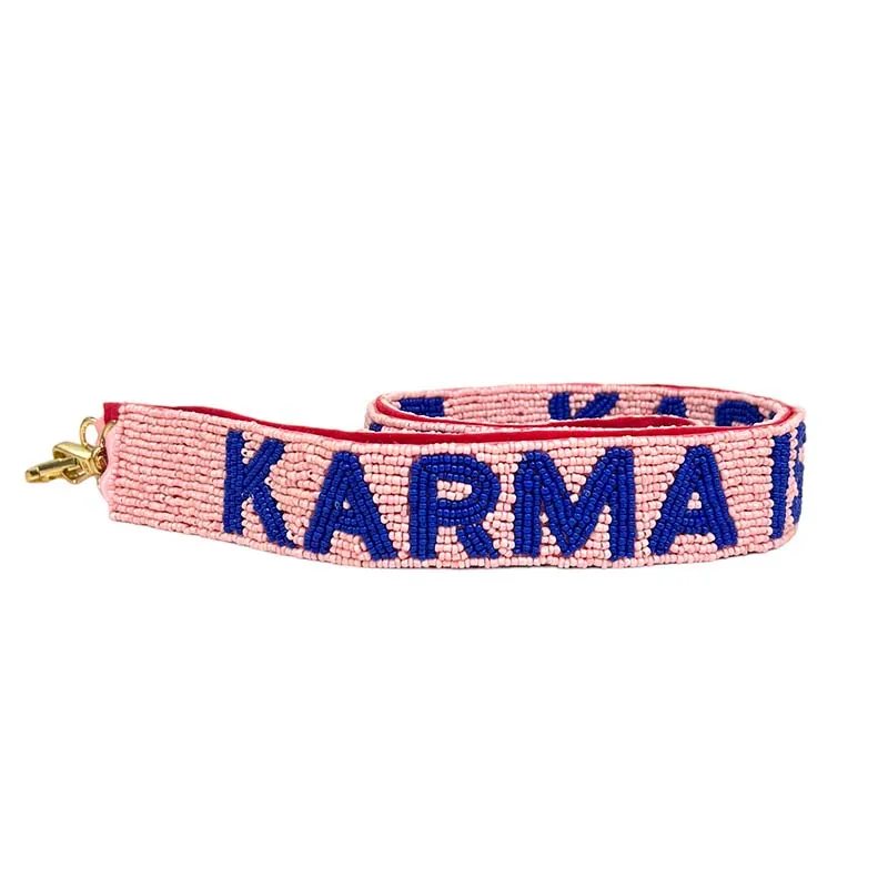 Karma Is A Cat Beaded Handbag Strap