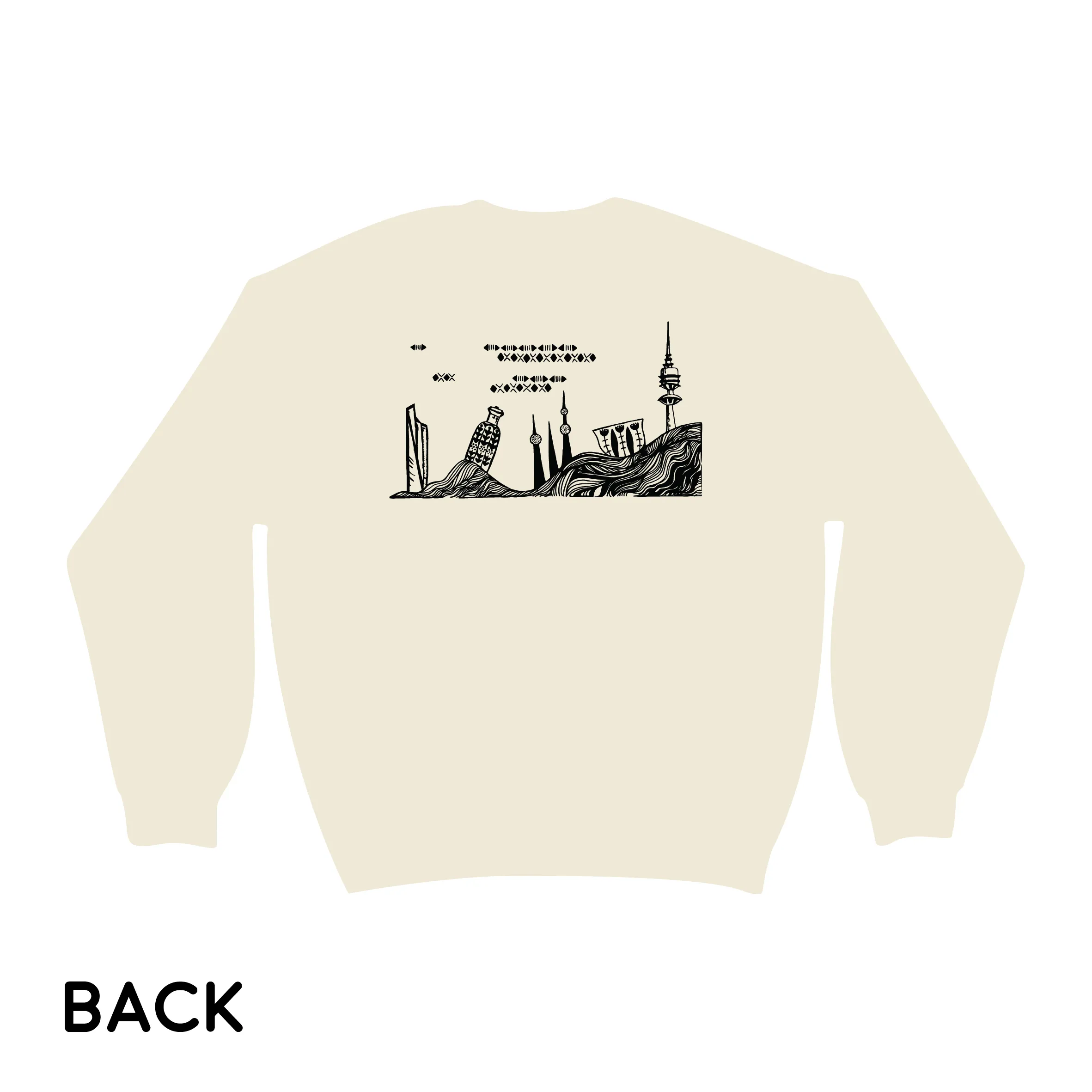 Kuwait Skyline 'double side print' (Pullover)