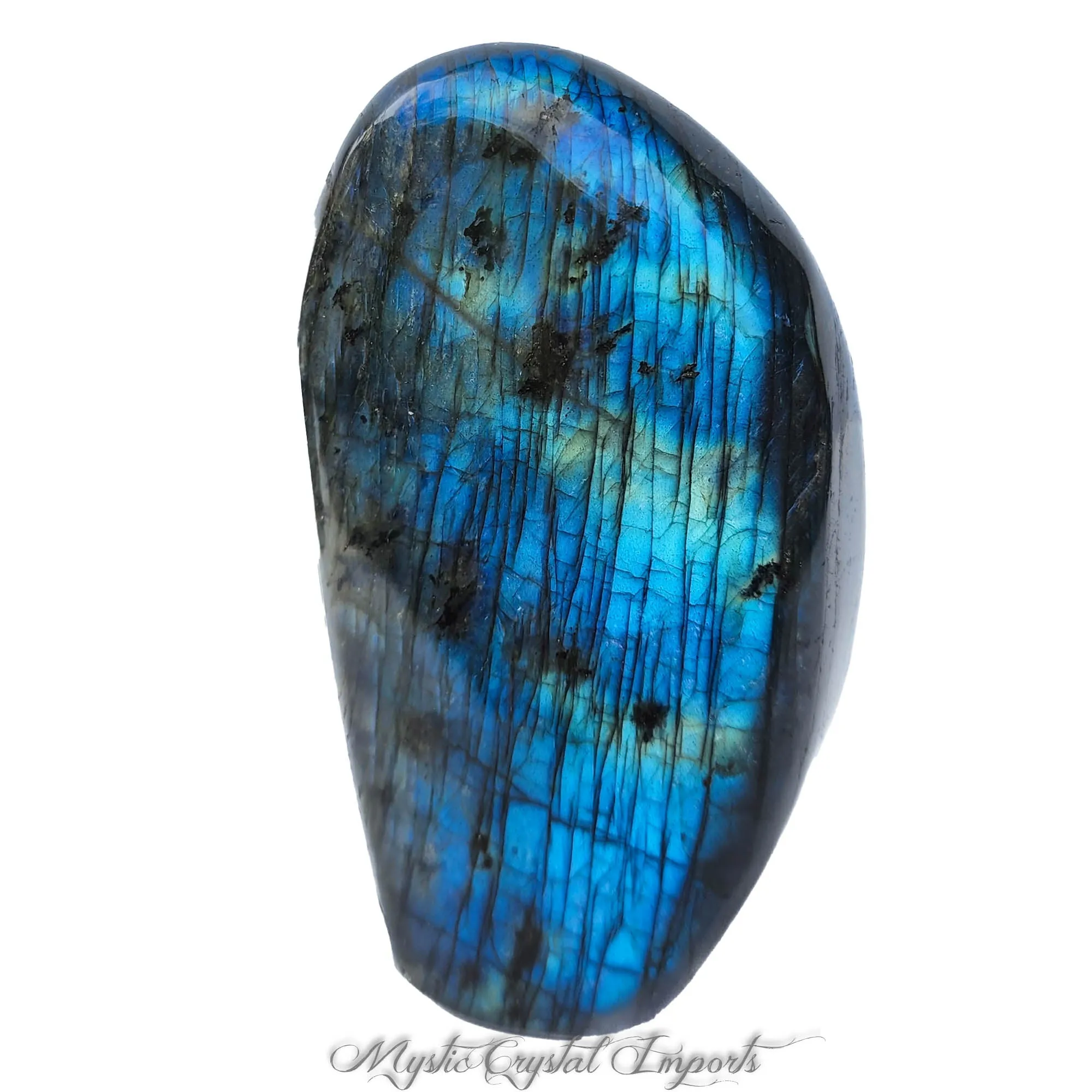 Labradorite Free Form Carving with Deep Blue Flash -4