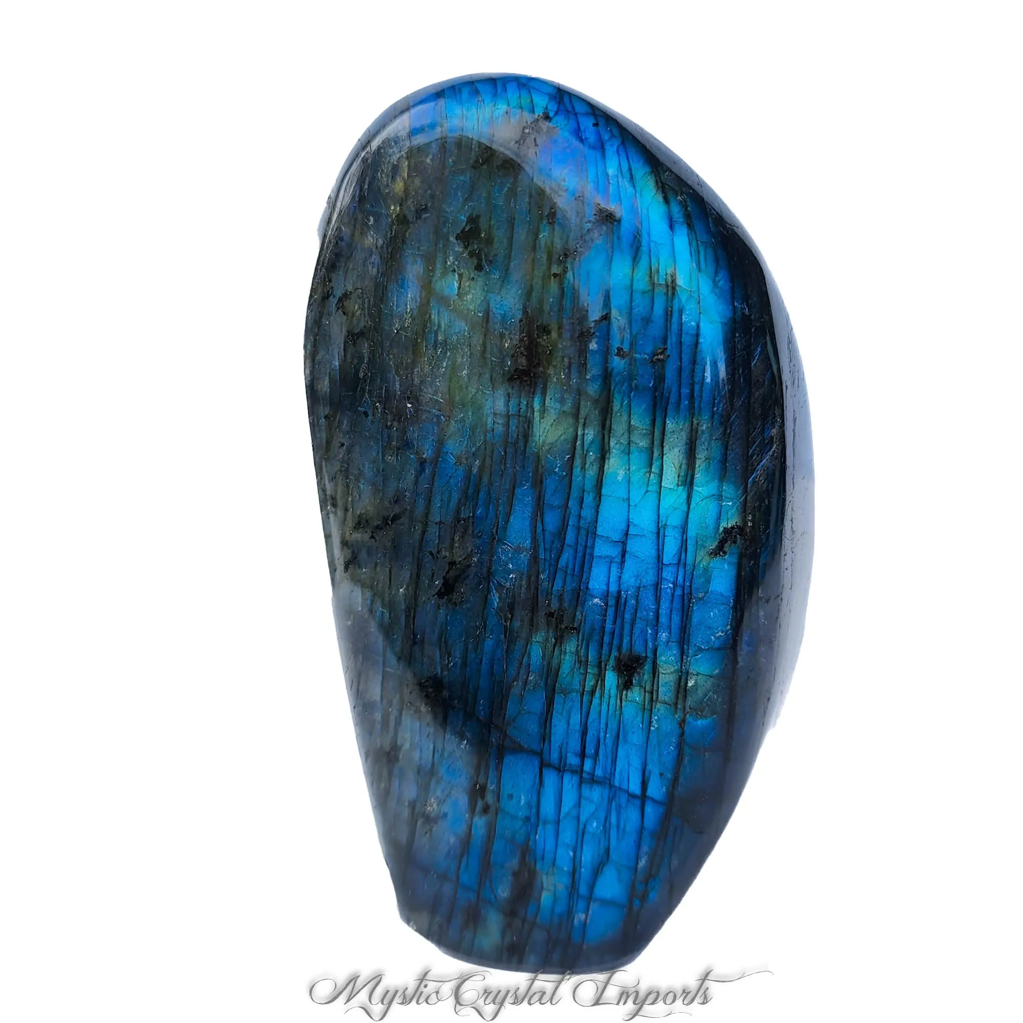 Labradorite Free Form Carving with Deep Blue Flash -4