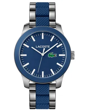 Lacoste 12.12 Mens Watch - Stainless Steel Case - Blue Dial - Bracelet - 30m