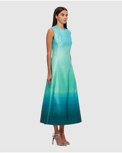 Leo Lin Cleo Sleeveless Midi - Ombre Aqua