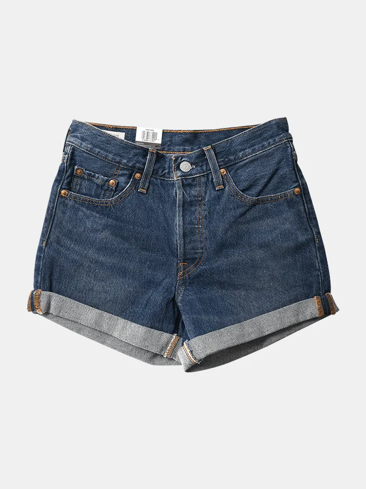 Levi's Womens 501 Mid Rise Shorts - Blue Clue