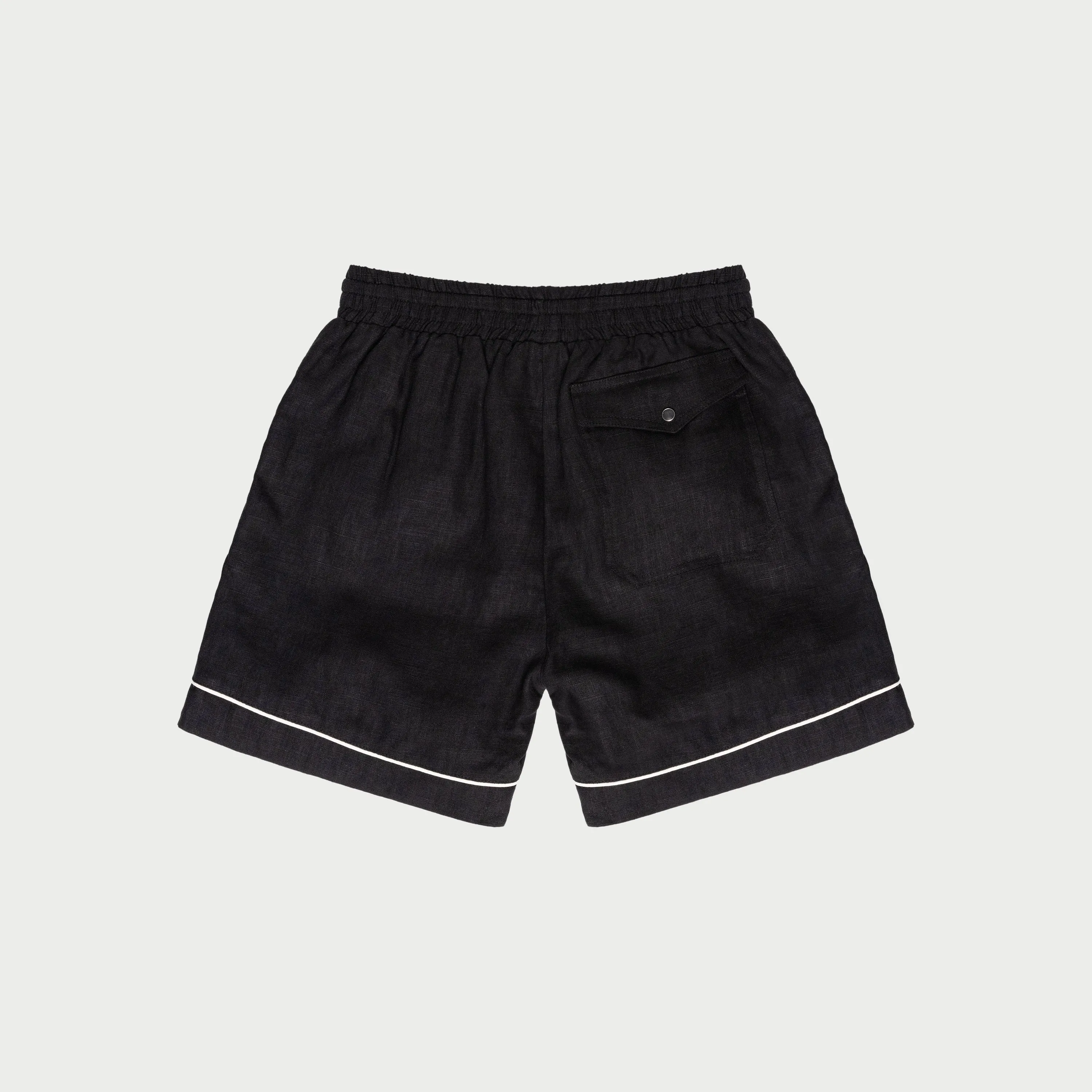 Linen Athletic Short (Black)