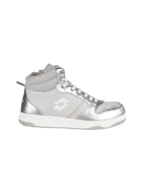 Lotto High girls' sneakers with Zip Rocket AMF Metal 218173 9F2 mushroom gray-white-silver