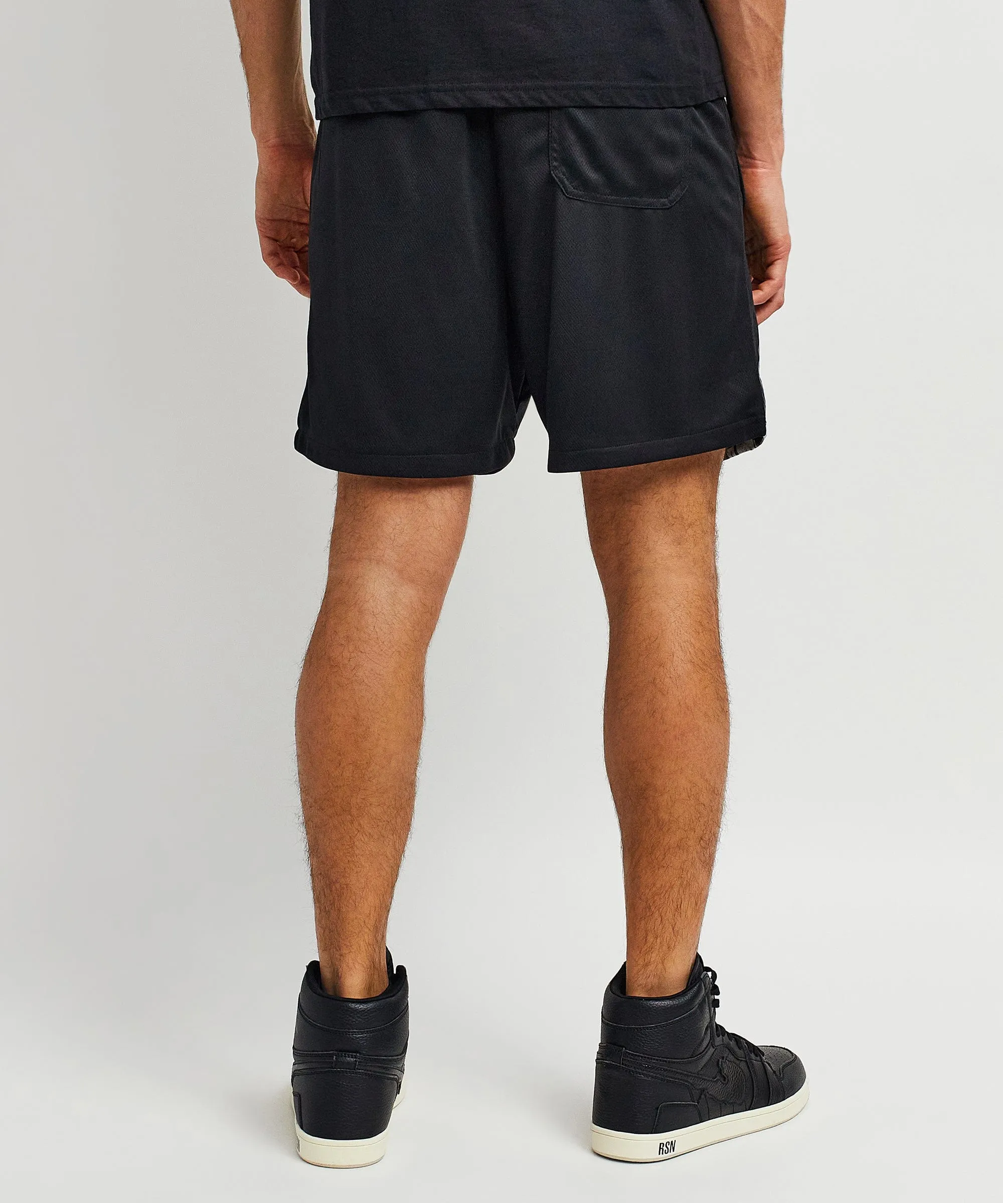 Malcolm X Retro Mesh Shorts - Black