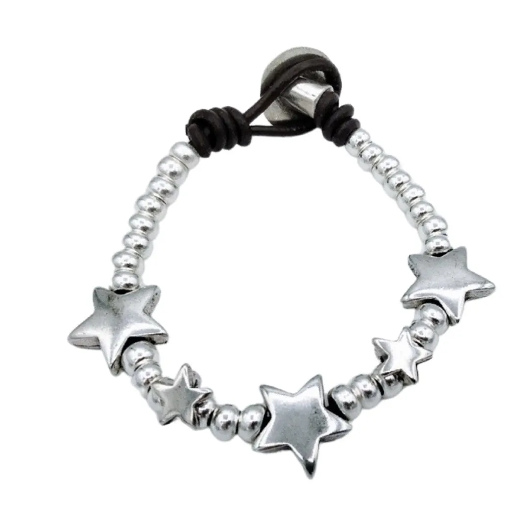 MALDITA RITA BLACK STAR BUTTON BRACELET