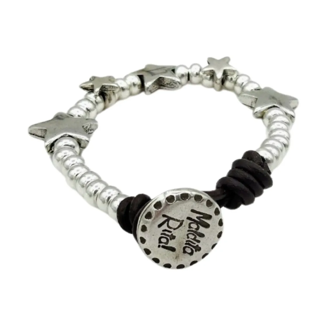 MALDITA RITA BLACK STAR BUTTON BRACELET